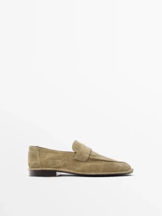 Mocasines de piel serrada suave