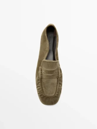 Mocasines de piel serrada suave