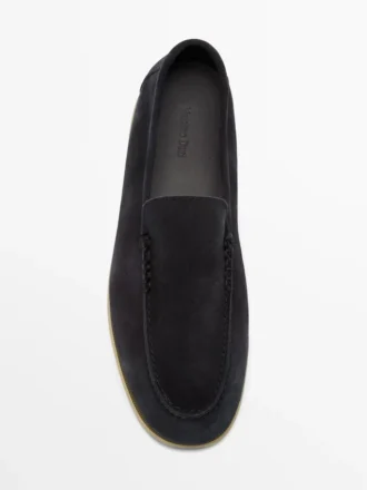 Mocasines de piel serrada suave