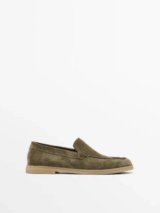 Mocasines de piel serraje