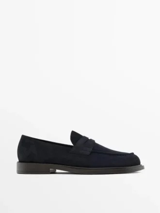 Mocasines de piel serraje