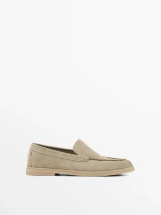 Mocasines de piel serraje