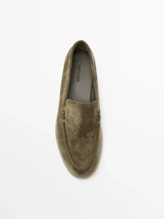 Mocasines de piel serraje