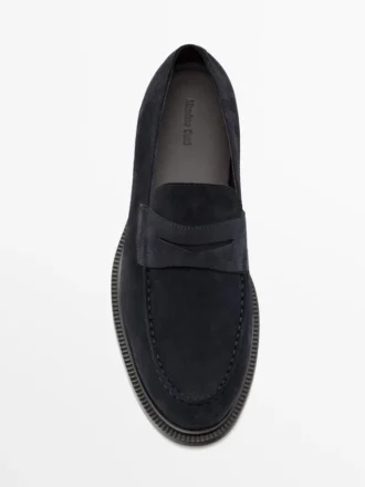 Mocasines de piel serraje