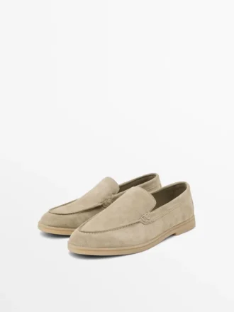Mocasines de piel serraje
