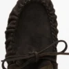 Mocasines de piel serraje con lazo fruncido Mocasines de piel serraje con lazo fruncido