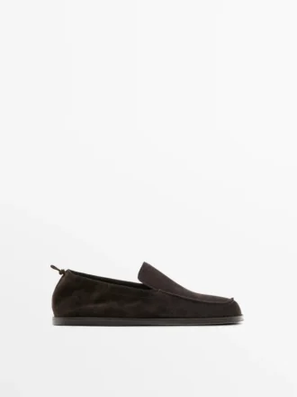Mocasines de piel suave con detalle fruncido