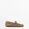 Mocasines de piel suave con detalle fruncido Mocasines de piel suave con detalle fruncido