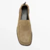 Mocasines de piel suave con detalle fruncido Mocasines de piel suave con detalle fruncido
