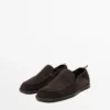 Mocasines de piel suave con detalle fruncido Mocasines de piel suave con detalle fruncido