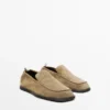 Mocasines de piel suave con detalle fruncido Mocasines de piel suave con detalle fruncido