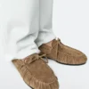 Mocasines de piel suave con detalle fruncido Mocasines de piel suave con detalle fruncido