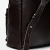 Mochila de piel napa con cremallera Mochila de piel napa con cremallera