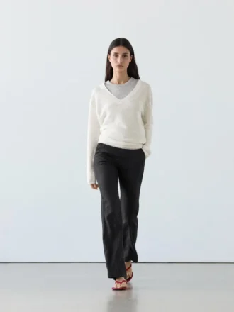 Pantalones acampanados 100 % lino