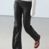 Pantalones acampanados 100 % lino Pantalones acampanados 100 % lino
