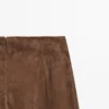 Pantalones acampanados de piel de ante Pantalones acampanados de piel de ante