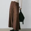 Pantalones acampanados de piel de ante Pantalones acampanados de piel de ante