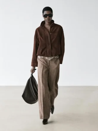 Pantalones anchos y voluminosos de mezcla de lana