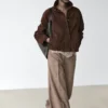 Pantalones anchos y voluminosos de mezcla de lana Pantalones anchos y voluminosos de mezcla de lana
