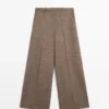 Pantalones anchos y voluminosos de mezcla de lana Pantalones anchos y voluminosos de mezcla de lana