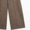 Pantalones anchos y voluminosos de mezcla de lana Pantalones anchos y voluminosos de mezcla de lana