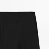 Pantalones capri de mezcla de lino Pantalones capri de mezcla de lino