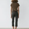 Pantalones capri de mezcla de lino Pantalones capri de mezcla de lino