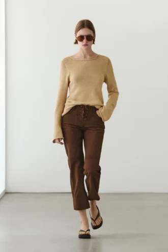 Pantalones cortos de ante con cordones