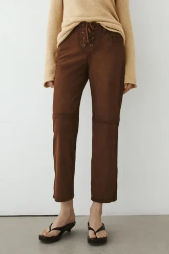 Pantalones cortos de ante con cordones