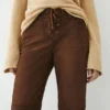 Pantalones cortos de ante con cordones Pantalones cortos de ante con cordones