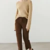 Pantalones cortos de ante con cordones Pantalones cortos de ante con cordones