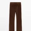 Pantalones cortos de ante con cordones Pantalones cortos de ante con cordones