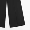 Pantalones cortos de pierna ancha de lana elástica Pantalones cortos de pierna ancha de lana elástica