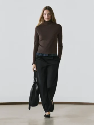 Pantalones de algodón con pinzas