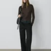 Pantalones de algodón con pinzas Pantalones de algodón con pinzas