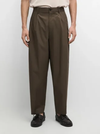 Pantalones de algodón con pinzas dobles