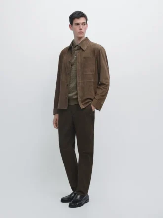 Pantalones de algodón de corte ajustado