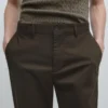 Pantalones de algodón de corte ajustado Pantalones de algodón de corte ajustado