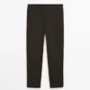 Pantalones de algodón de corte ajustado Pantalones de algodón de corte ajustado