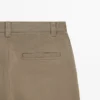 Pantalones de algodón de corte holgado Pantalones de algodón de corte holgado