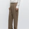 Pantalones de algodón de corte holgado Pantalones de algodón de corte holgado