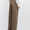 Pantalones de algodón de corte holgado Pantalones de algodón de corte holgado