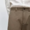 Pantalones de algodón de corte holgado Pantalones de algodón de corte holgado