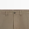 Pantalones de algodón de corte holgado Pantalones de algodón de corte holgado