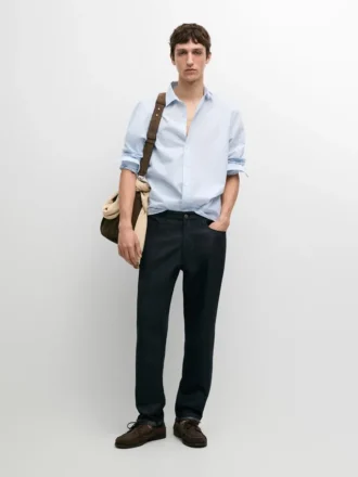 Pantalones de algodón y lino con cinco bolsillos