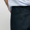 Pantalones de algodón y lino con cinco bolsillos Pantalones de algodón y lino con cinco bolsillos