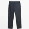 Pantalones de algodón y lino con cinco bolsillos Pantalones de algodón y lino con cinco bolsillos
