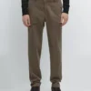 Pantalones de corte ajustado con microtextura Pantalones de corte ajustado con microtextura