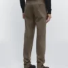 Pantalones de corte ajustado con microtextura Pantalones de corte ajustado con microtextura