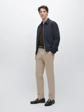 Pantalones de corte ajustado de mezcla de algodón